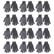 12 Pair Single Sided Working Gloves Polyester Cotton Work Gloves with Grip Dots