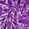 thumbnail image 6 of Positive Message (Purple) Soft Plush 50x60in Blanket, 6 of 7