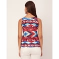 thumbnail image 4 of Moomaya Sleeveless Boat Neck Printed Georgette Top - Women's Elegant Top, 4 of 9