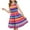 Hot Pink#B18, variant on Favoffer Girls' Spring-Summer Multicolor Gradient Elegant Skater Dress & Round-Neck Sleeveless Flared Dress for Casual, Party, Dance, Photoshoot 3-14Y