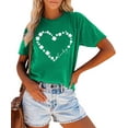 thumbnail image 2 of St. Patrick's Day Shirts for Women Shamrock Heart Graphic Tees St Patty's Lucky T-Shirt Irish Tops, 2 of 6