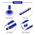 thumbnail image 4 of Uxcell 6pcs Metal Stylus Pen Ballpoint Pen 2 in 1 Universal Retractable Ink Pen with Stylus Tips, Dark Blue, 4 of 6