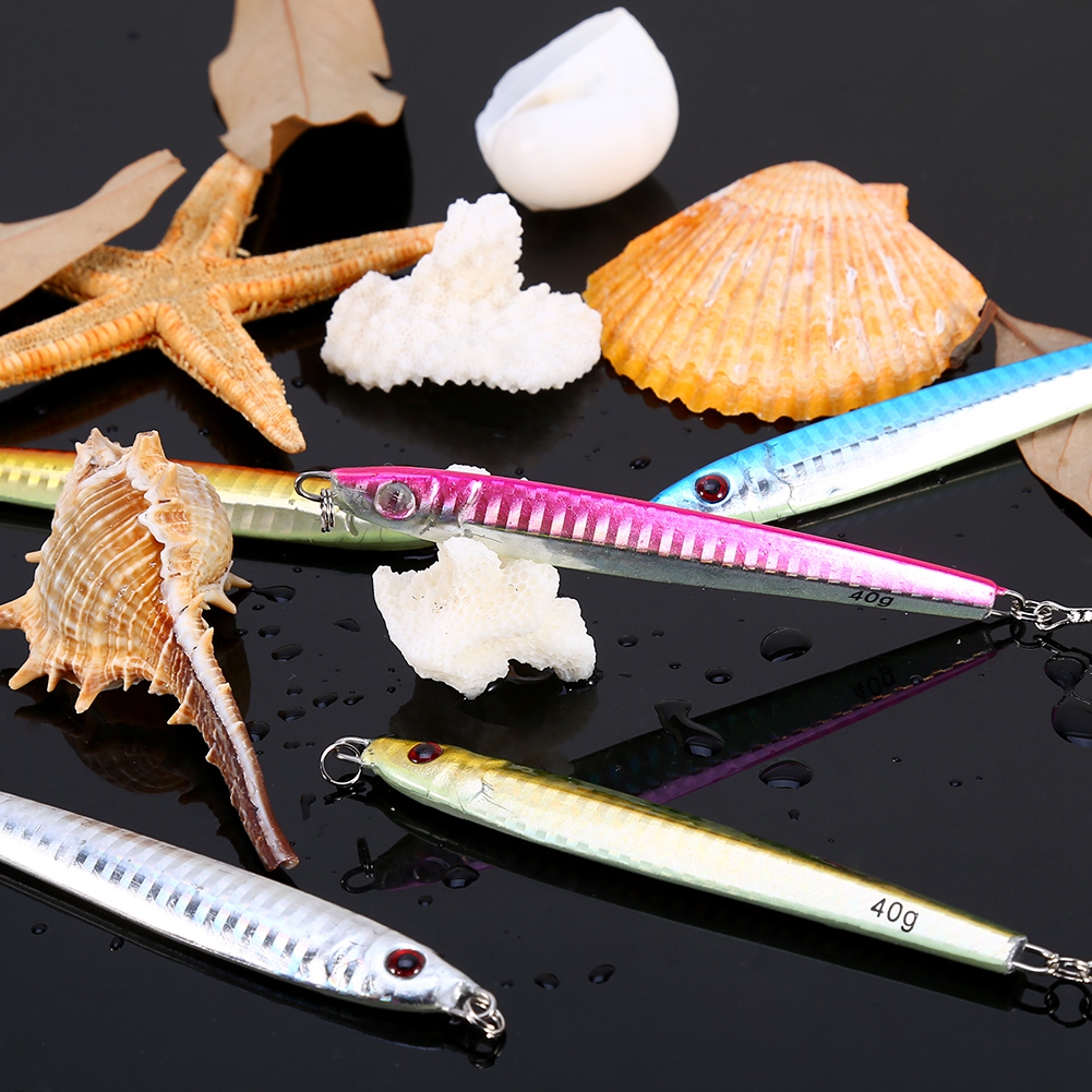 Sarapandan Sarapandan Hot 5pcs Lot Jigs Fishing Lures Metal Baits Iron Jig Sea Tackle 40g
