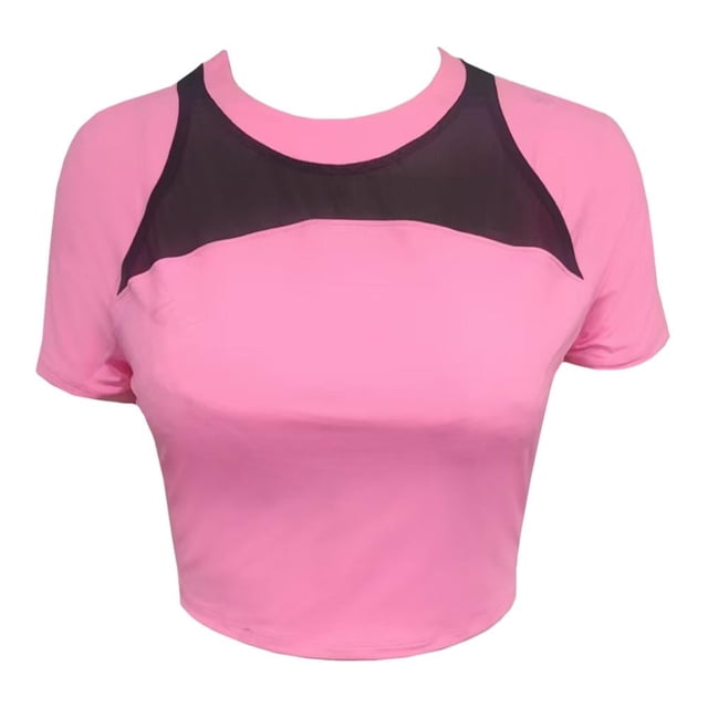 Playera para Mujer Umbro Talla G Crop Deportiva Rosa Neon