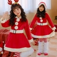 thumbnail image 2 of Santa Claus Kids Girl Dress Girls Christmas Dress Girls Long Sleeve Dresses Matching Christmas Outfits Party Dress Up 5-6 Years, 2 of 8