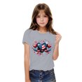 thumbnail image 2 of GERsome Boys Girls Short Sleeve T-Shirts Unisex Kids Crewneck Tee Patriotic Graphic Tees for 4th of July American Flag Shirts, 4-5 Years, 2 of 6