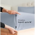 thumbnail image 3 of Full Size Sheet Set - 4 Piece - Hotel Luxury Bed Sheets - Extra Soft - Deep Pockets - Easy Fit - Breathable & Cooling Sheets - Wrinkle Free - Comfy \u2013 Sky Blue Bed Sheets, 3 of 5
