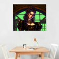 thumbnail image 2 of JEUXUS Modern Canvas Painting Poster Print Steam Punk Style, a Girl with Mechanical Arm for Home Decor, 2 of 4