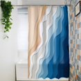 thumbnail image 4 of Shower Curtains for Bathroom-66"x72",Abstract Geometric Modern Art Waterproof Bath Curtain Grommet Shower Curtain Set with Hooks,Ocean Colorful Gradient Water Wave Washable Bath Accessories, 4 of 7