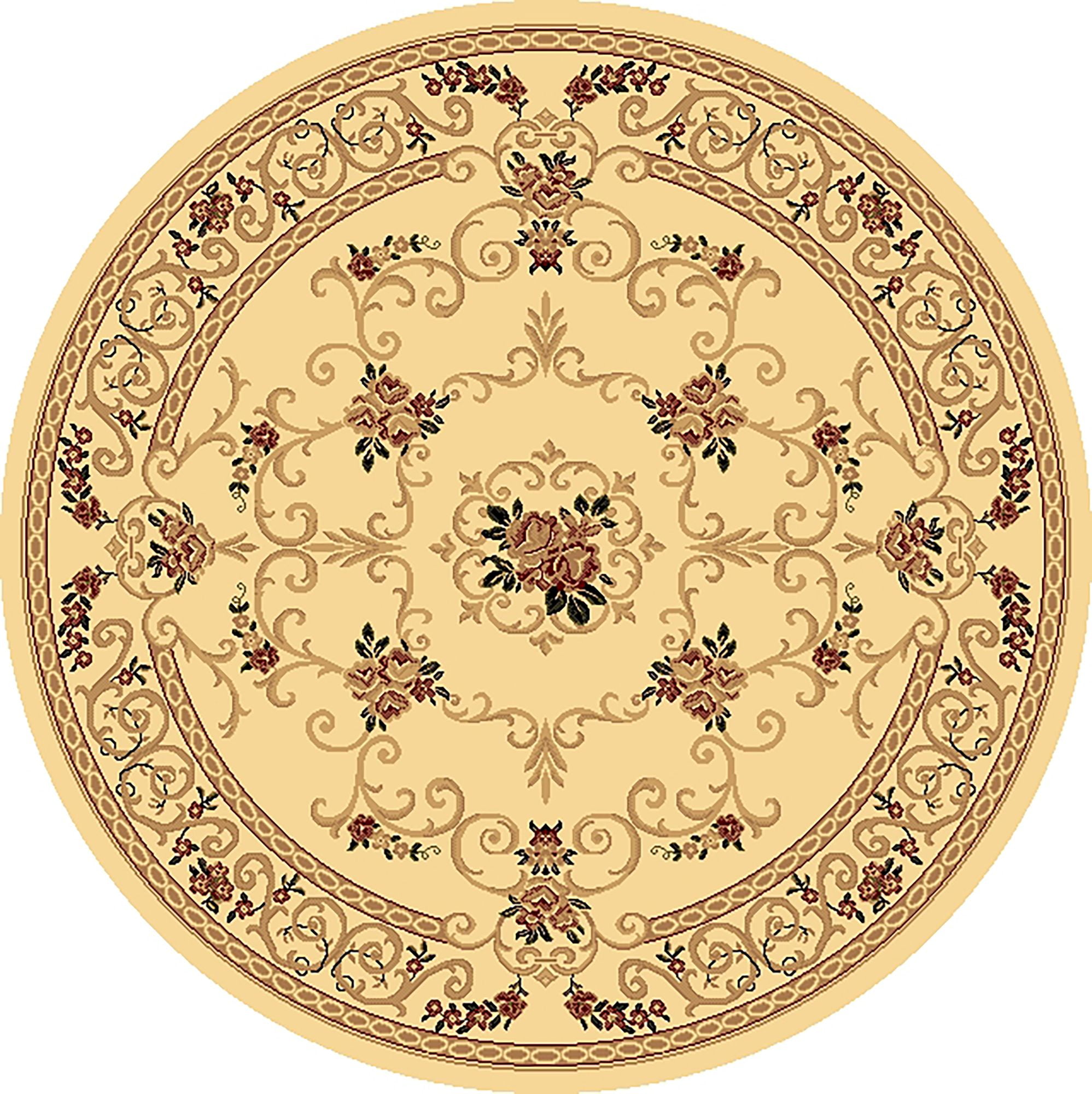 Rugs America Vista 207-CRM Souvanerie Cream Floral Traditional Beige Area Rug, 2'3"x7'10"