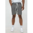 thumbnail image 2 of Weiv Mens Sweat Shorts Brushed French Terry Lightweight Shorts with Pockets Striped Band, 2 of 5