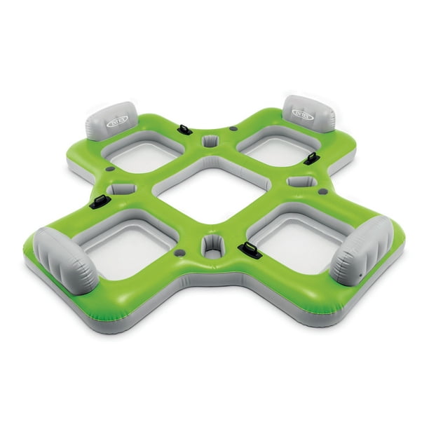 Intex Vinyl Lounge Island Inflatable Pool Raft, Green