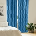 thumbnail image 2 of Ambesonne Polka Dot Window Curtains, Spot Pattern on Night Art, Each 28" W x 63" L, Sea Blue and Seafoam, 2 of 4