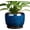 Blue, variant on 6 Inch Plant Pots - Ceramic Planter with Drainage Hole and Saucer, Round Ceramic Flower Pot Indoor Outdoor, Modern Succulent Planter, Bathroom Decor, Gifts for Plant Lovers, Grey