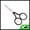 Black, variant on Unique Bargains 1 Pc 2.0 Embroidery Scissors Grooming Bathroom Silver Tone