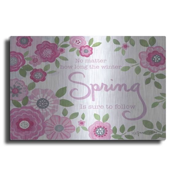 Luxe Metal Art 'Spring After Winter' by Annie LaPoint, Metal Wall Art, 16"x12"