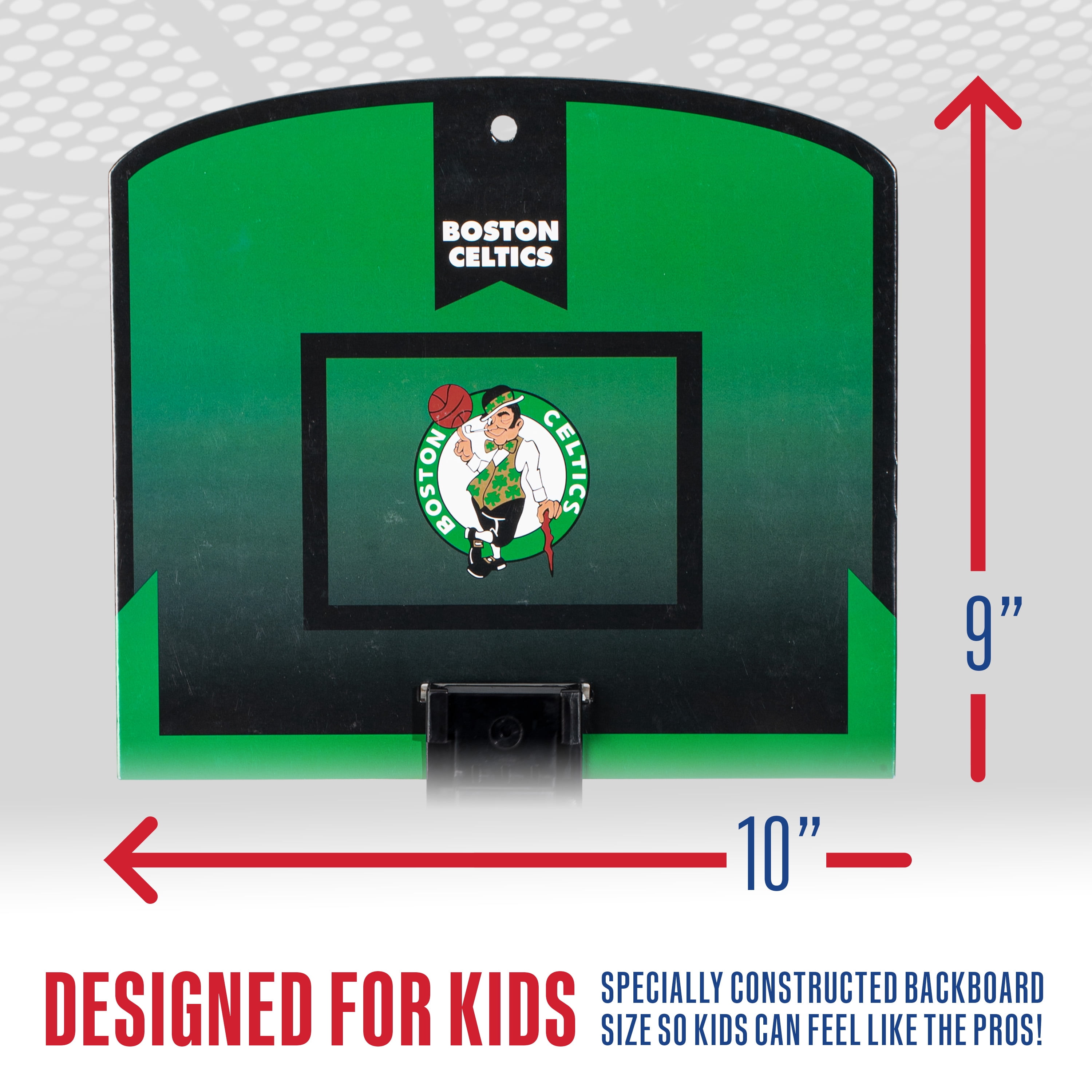 Franklin Sports NBA Boston Celtics Mini Over the Door Basketball Hoop - Kids Indoor Mini Basketball Hoop with Basketball - NBA Fan Shop Mini Hoop for Bedroom + Office - Over the Door Mini Hoop Set