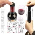 thumbnail image 4 of Bomba de ahorro de vino con tapones para botellas de vacío (negro) Juego de ambientador de bomba de vacío de cinco piezas, 4 of 5