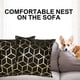 thumbnail image 5 of Funda de almohada negra de 18x 18 ", traje de 2 piezas, funda de almohada decorativa en negro y dorado, funda de cojín para sofá, decoración del hogar, juego de funda de almohada para sala de estar, 5 of 5