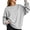 5653-GRAY, variant on TEMOFON Sweatshirt for Women Fleece Lined Womens Sweatshirt Crewneck Long Sleeve Pullover Loose Fit Contrast Stitch Casual Fall Winter Top Navy L