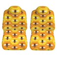 thumbnail image 5 of KAKALAD Honeycomb cute bee yellow Universal Car Seat Covers Set Vehicle Universal Front Seats Protector 2 Pcs, 5 of 9