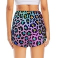thumbnail image 3 of Picia Rainbow Animal Skin Pattern Women's 2 in 1 Athletic Running Shorts High Waisted Workout Casual Gym Sweat Shorts with Comfy Liner Zipper Pockets-X-Large, 3 of 9
