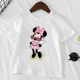 thumbnail image 3 of Linda camiseta de algodón para niños con estampado de Minnie Mickey Mouse, camisetas blancas de manga corta de verano, camisetas Harajuku para niños y niñas, ropa de bebé de Disney, 3 of 5