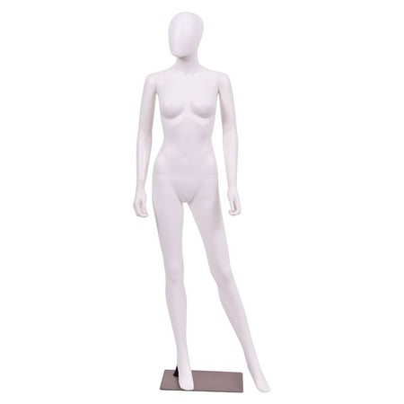 gymax female mannequin egghead plastic full body dress form display