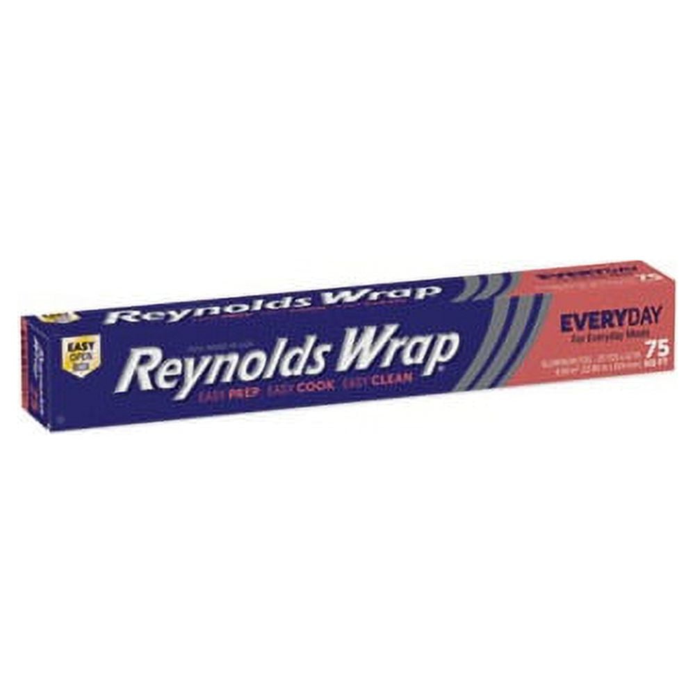 Reynolds Wrap Standard Aluminum Foil Roll, 12" x 75 ft, Silver, 35/Carton -RFPF28015CT