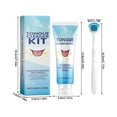 thumbnail image 3 of Tongue Brush & Gel Kit | Tongue Cleaner for Adults | Tongue Scraper to Fight Bad Breath and Halitosis | Mouth Odor Eliminator | Fresh Mint | Made in America (Set of 1), 3 of 6