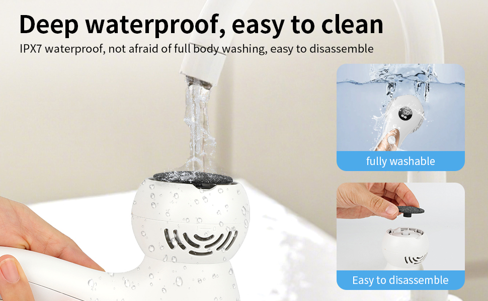 NaTuGi Electric Vacuum System IPX6 Waterproof Removes Hard Cracks Dryness Dead Skin Corn and Callus Trimmer for Feet