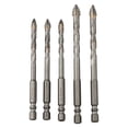 thumbnail image 6 of 5pcs/set Four-Flute Eccentric Drill Bits Drilling Glass Tile Punching Triangle Drill Bit For Tile,glass,cement,granite,concrete, 6 of 11