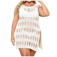 thumbnail image 2 of Fashion New Arrivals AXXD White Cover Up for Swimsuits Women New Fashion Beach Sexy Hem Cover Up Hollow-out Breathable Swimwear, 2 of 9