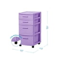thumbnail image 4 of Cajonera Modular Organizador Multiusos 4 Niveles Lila, 4 of 4