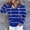 A_ Blue, variant on Olyvenn Women's Striped Print Drawstring Hoodies Long Sleeve Sweatshirt Y2K Hip-hop Pullover Button Down Top with Pocket Blue L