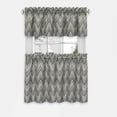 thumbnail image 2 of Simple Elegance by Ben&Jonah Lyla Window Curtain Tier Pair and Valance Set - 58"W x 36"L - Charcoal, 2 of 3