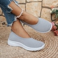 thumbnail image 5 of CHICVOMEY Slip On Women's Sneakers Non-Slip Walking Shoes for Women Breathable Knit Low Top Flats Sneakers for Work Casual Tennis Workout Sneakers, 5 of 6