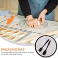 thumbnail image 4 of Silicone Baking Mat Round Pastry Mat Non Slip Table Placemat with Measurement Fondant Pad Rolling Mat Oven Liner Pie Crust Mat with Scraper and Brush for Kitchen, 4 of 5