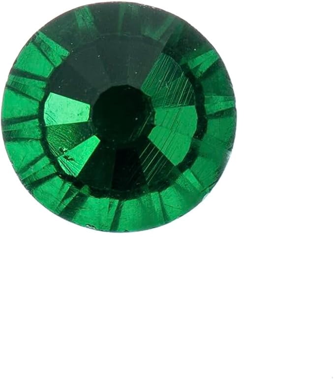 1440pcs Crystal Lane DIY SS20 (4.7mm) Emerald Glass Round Flat Back Rhinestones for nail art, clothes design decorations