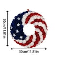 thumbnail image 3 of Patriotic Roses Wreath, 4th of July Summer Soft Touch Foam Roses Wreath for The Front Door, Handcrafted Memorial Day Artificial Flowers Wreath for Indoor and Outdoor, 3 of 5