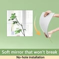 Dr.Eam Self Adhesive Acrylic square Wall Mirror Tiles Plastic Mirror