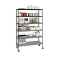 thumbnail image 5 of Seville Classics Solid Steel Wire Shelving Storage Unit Adjustable Shelves Organizer Rack, for Home, Kitchen, Office, Garage, Bedroom, Closet, Graphite, 6-Tier, 48" W x 18" D x 75.5” H, 5 of 8