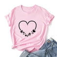 thumbnail image 3 of AOOCHASLY Valentine's Day Women's Tops, Fashion Women's Heart Print Graphic Cute Tee Shirt Funny T Shirt Tops, 3 of 8