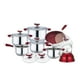 thumbnail image 1 of Batería de Cocina 12 Pz Omania Roja con Tetera Roja Fraciel, 1 of 1