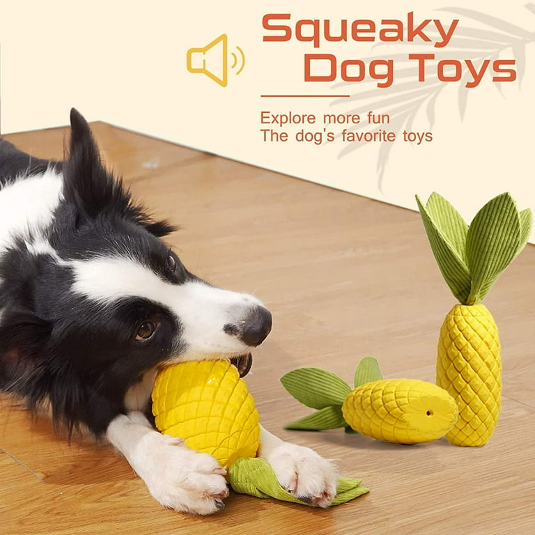 Suertree Squeaky Dog Toys for Aggressive Chewer, Interactive Puppy