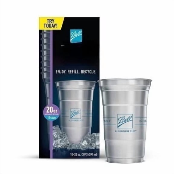 Ball Aluminum Cup Recyclable Party Cups - 20oz/10ct