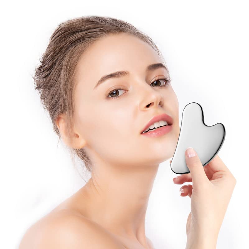 Facial Roller Massager, 3D Metal face Massage GuaSha Tool for Eye Reduce Puffiness, Face Lift, Anti-Aging, Skin Tightening