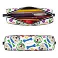 thumbnail image 2 of Cauagu Cartoon Labrador Retriever Print Leather Pencil Pen Case - Stationery Bag Portable Stationery Bag Big Capacity Pencil Pouch Cosmetic Organizer Bag for Men & Women, 2 of 7