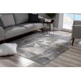 thumbnail image 1 of homeroots home decor 391734 8’ x 11’ Gray Distressed Prism Modern Area Rug, 1 of 1