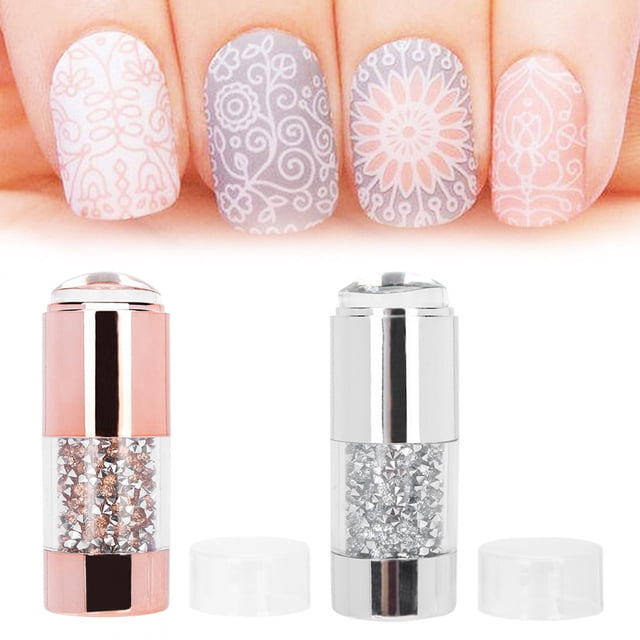 Potentes Estampadores de Unas de Silicona Duradera de Adsorción, Estampadores de Unas, Artesanía Exquisita para la TiDa de Manicura en El Hogar Tienda de Salón de Belleza